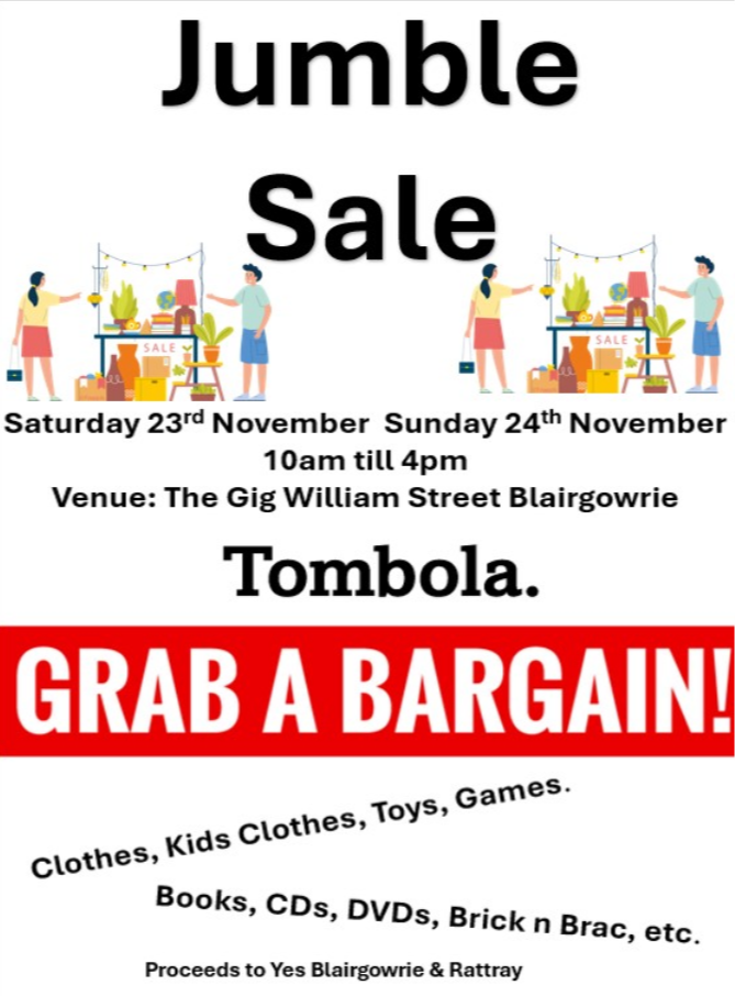 Jumble Sale - Yes Blairgowrie & Rattray